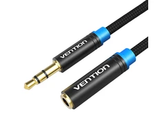 Vention Pintas 3.5 mm garso ilgintuvas 1.5 m ventiliacija VAB-B06-B150-M juoda