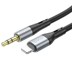 Cable AUX Jack 3,5 mm to Lightning Hoco 1 m UPA22 juodas