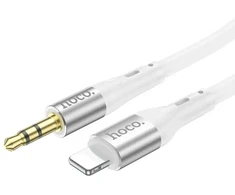 Cable AUX Jack 3,5 mm to Lightning Hoco 1 m UPA22 baltas
