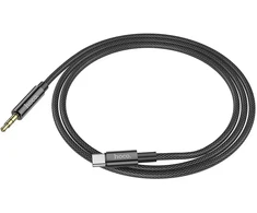 Cable AUX Jack 3,5 mm to USB C Hoco 1 m UPA19 juodas