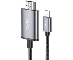Kabelis Hoco UA27 Lightning to HDMI 2.0m pilkas