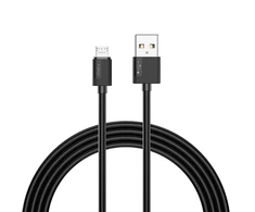 CABLE T-PHOX NETS MICRO USB Juodas 3A ; PVC ; 1,2M