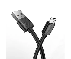 CABLE T-PHOX NETS MICRO USB Juodas 3A ; PVC ; 1,2M