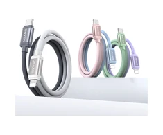Kabelis USAMS Bicolor Series SJ757 PD 30W USB-C/Lightning 1.2m juodos spalvos ir baltos spalvos