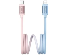 Kabelis USAMS Bicolor Series SJ757 PD 30W USB-C/Lightning 1.2m mėlynas ir rožinės spalvos