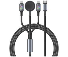 Kabelis USAMS Huan Series SJ754 72W USB-C į USB-C + USB-C + belaidis įkroviklis į laikrodžiui tarnish