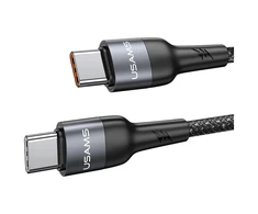 Kabelis USAMS SJ759 U89 100W Fast Charging juodos spalvos