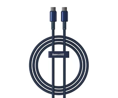 Laidas iš USB-C į USB-C Baseus Tungsten Gold, 100 W, 1 m (mėlynas)