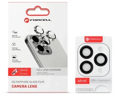 Tempered Glass Camera Lens for iPhone 15 / 15 PLUS Forcell Premium juodas