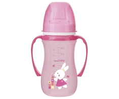 CANPOL 35/208 Egzotinių gyvūnų treniruočių puodelis rožinis 240ml