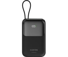 CANYON maitinimo blokas OnPower 101 įmontuotas kabelis 10000 mAh PD22.5W juodas