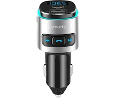 Car Charger 4smarts Media&amp;Assist 2 FM Bluetooth with Multimedia Input and Hands-Free Function silve