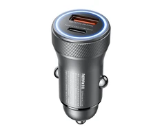 Automobilinis įkroviklis USB-C, USB Remax RCC335, 30W (juodas)
