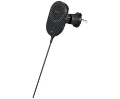 Car mount with wireless charger PITAKA MagEZ Pro 2 Qi2 15W NFC MagSafe juodos spalvos pilkos spalvos