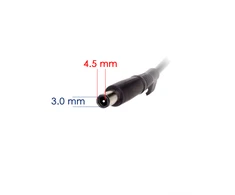 Automobilinis nešiojamojo kompiuterio pakrovėjas Akyga AK-ND-75 (19.5V /2.31A 45W 4.5 x 3.0mm + pin) DELL 1.2m
