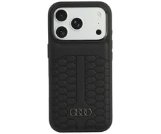Dėklas Audi Odinis dėklas MagSafe do iPhone 18 Pro / 17 Pro juoda
