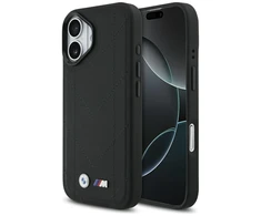 Dėklas BMW M Quilted Logo MagSafe skirtas Apple iPhone 17 juodos spalvos