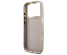 Dėklas Guess 4G Stripe MagSafe skirtas Apple iPhone 17 Pro rožinės spalvos