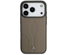 Dėklas Mercedes Leather The Move MagSafe Apple iPhone 17 Pro taupe
