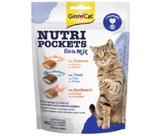 Gardumi kaķiem : GIMBORN Nutri Pockets Sea Mix with Salmon, Trout, Shrimps, 150gr