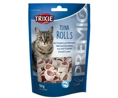 Trixie PREMIO Tuna Rolls skanėstai katėms sumuštiniai su tunu ir vištiena, 50g