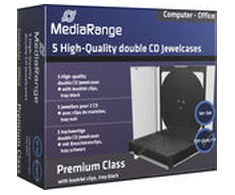 MediaRange CD / DVD Jewelcase Double Retail 5 vnt (BOX31-2)