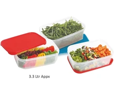 Cello food freeze container 3300ml | red