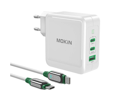 Įkroviklis MOKiN PD140W 2C1A GaN 2xUSB-C 1xUSB-A (juodas)