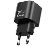 Įkroviklis USAMS JC Series CC289 25W GaN Mini Fast Įkroviklis USB-C juodos spalvos