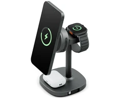 Įkrovimo stotelė Energea MagArctic Stand 4in1 Qi2 su aušintuvu and cable graphite