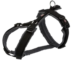 Trixie Premium trackking supenders, M: 53-64 cm / 20 mm, juoda / grafiti