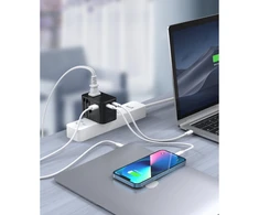 Universalus kelioninis įkroviklis Choetech PD5009 65W 2xUSB-C/USB-A juodas