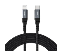 Choetech IP0041 USB-C / Lightning MFi 480Mb/s 3A 2 m kabelis – juodos spalvos