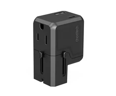 Choetech PD6038 USB-C USB-A PD 20W Kelioninis įkroviklis USA EU UK AU - Juodas