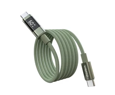 Choetech XCC-1068 PD 60W USB-C - USB-C Cable with Ekranas 1.2 m - Žalias