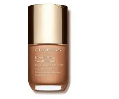 „Clarins“, „Everlasting Youth“, senėjimą stabdantis skystas makiažo pagrindas, 110,5, gelsvai ruda, 15 ml *Mėginys