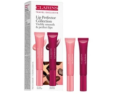 „Clarins Lip Perfector Duo“ rinkinys – 01 „Rose Shimmer“ 12 ml + 08 „Plum Shimmer“ 12 ml