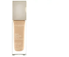 „Clarins“ skystas makiažo pagrindas „True Radiance“, 112, gintaro spalvos, SPF 15, 15 ml *Mėginamoji pakuotė