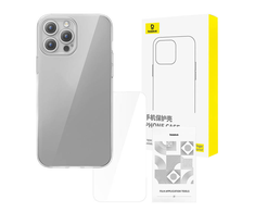 Skaidrus dėklas Baseus iPhone 15 Pro + grūdintas stiklas