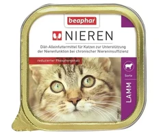 Pilnvērtīga diētiska kaķu barība (pastēte) : Beaphar NIERDIEET LAMM 100g.
