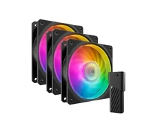 Procesoriaus Aušintuvų Rinkinys - Cooler Master Mobius 120P ARGB 3 Vnt. Juodas