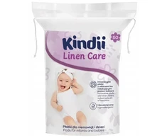 KINDII Kosmetikos įklotai kūdikiams ir vaikams Lino priežiūra 1 pakuotė - 50 vnt
