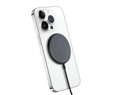 Crong MagSpot – aliuminio belaidis įkroviklis MagSafe (grafitas)