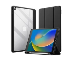 Crong PrimeFolio - dėklas skirtas iPad 10.2” (2021-2019) with stand and Apple Pieštukas charging (Juodas)