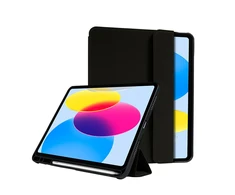Crong FlexFolio - dėklas skirtas iPad 11" (2025) / iPad 10.9" (2022) with Apple Pieštukas holder (Juodas)