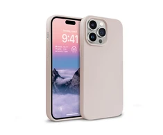„Crong Color Cover“ skystas silikoninis dėklas, skirtas „iPhone 14 Pro“ (smėlio rožinis)