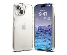 Crong Crystal Slim Cover – dėklas, skirtas iPhone 15 Plus (skaidrus)