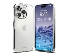Dėklas Crong Crystal Slim Cover do iPhone 15 Pro Max permatomas
