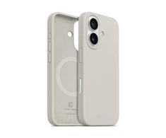 Dėklas Crong spalvos magnetinis dangtelis, skirtas iPhone 16 akmens smėlio spalvos