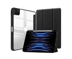 Crong PrimeFolio do iPad Pro 11" (2022-2021) / iPad Air 11” M2 (2024) / iPad Air 10.9” (5-4 gen.) juoda/permatomas